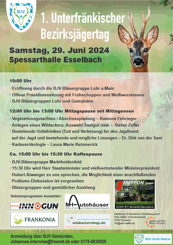 1. Unterfrämkische Bezirksjägertag