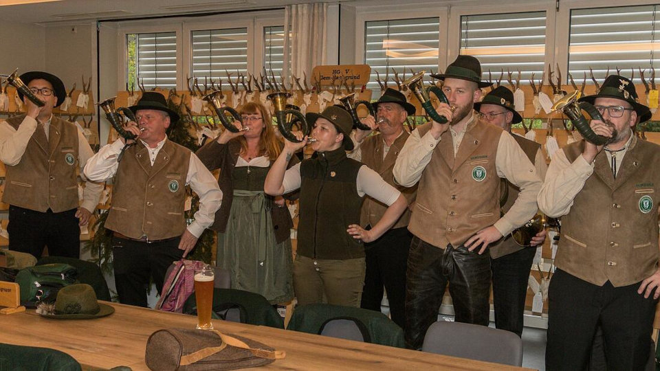 Jagdhornbläsergruppe der BJV-Kreisgruppe Gemünden